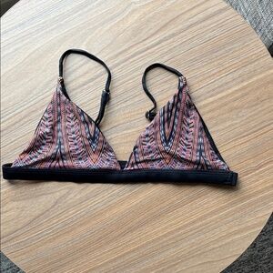 Dippin Daisy Patterned Triangle Bikini Top